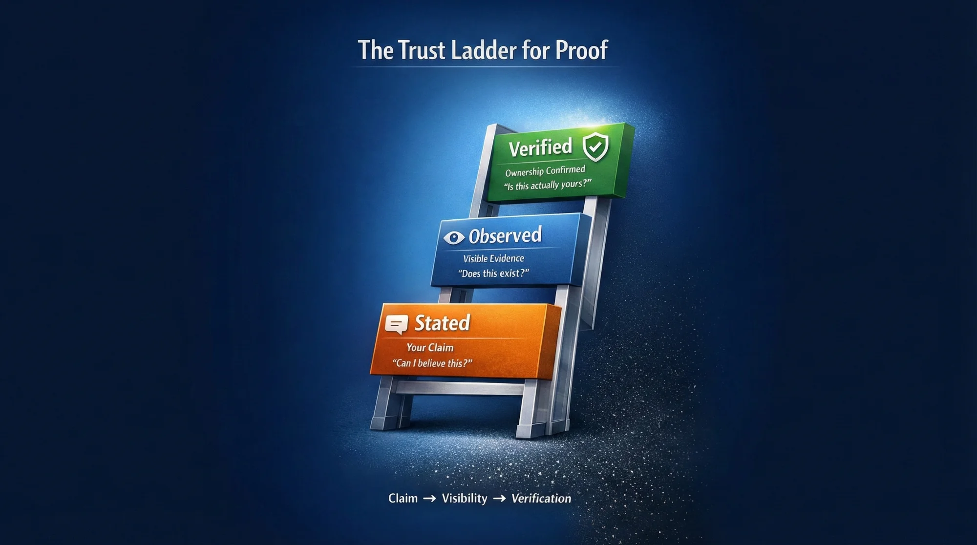 Verified vs Observed vs Stated: The Trust Ladder for Proof