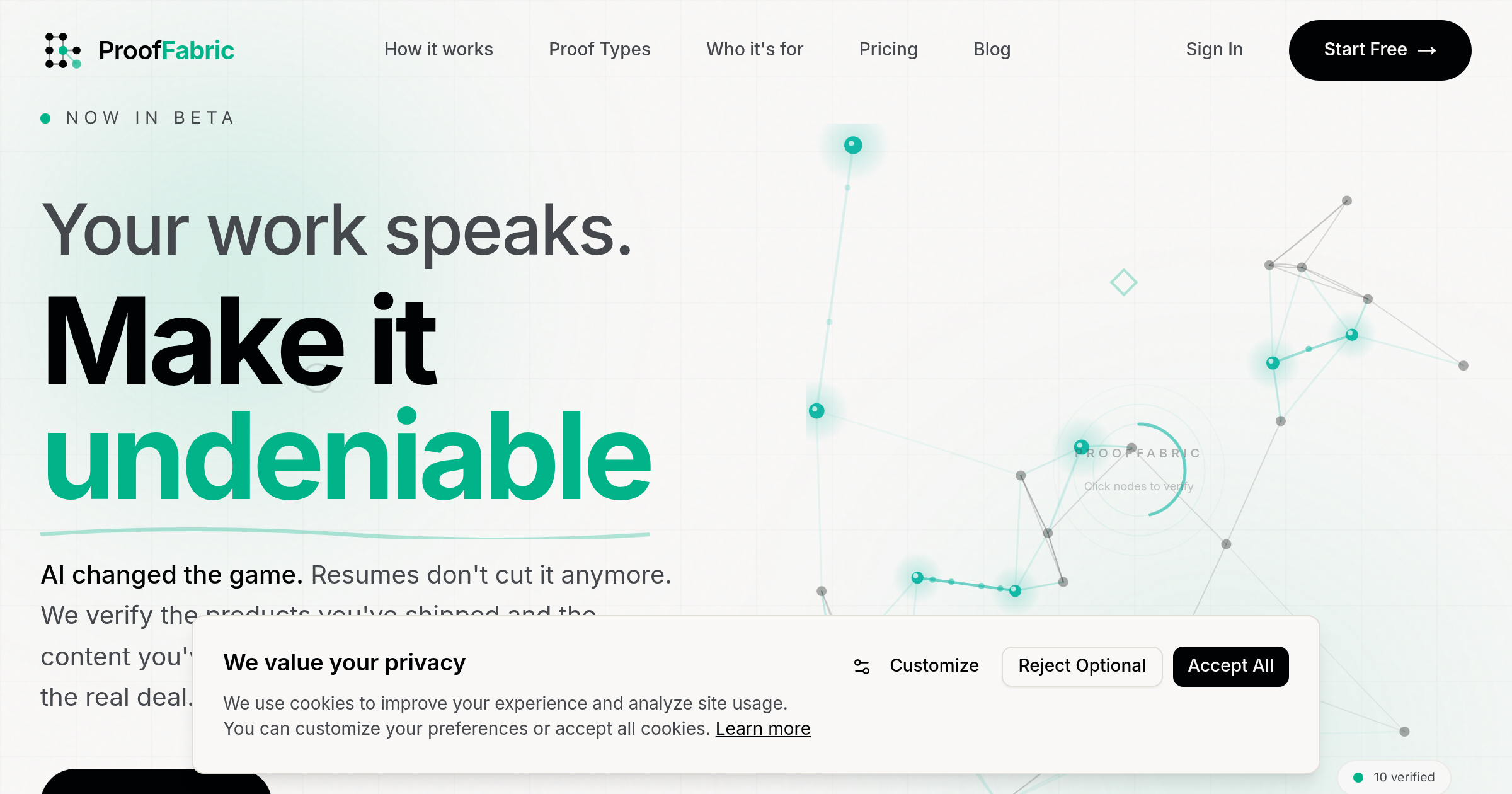 ProofFabric - Verified proof of execution platform